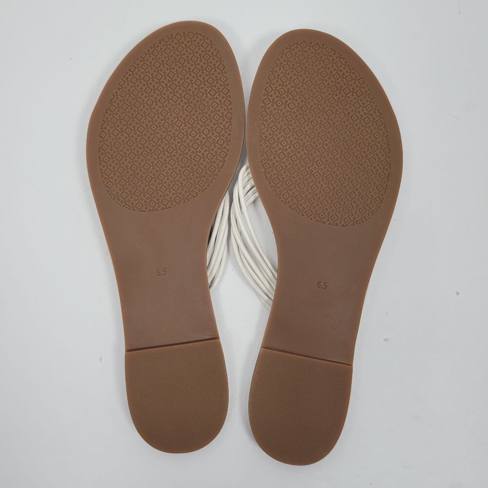 Tory Burch Women’s White Sienna Thong Sandal US Size 6.5 - Picture 7 of 10
